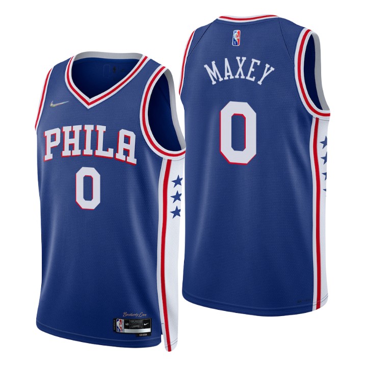 Men's Philadelphia 76ers #0 Tyrese Maxey White 75th Anniversary Association  Edition Swingman Stitched Jersey on sale,for Cheap,wholesale from China