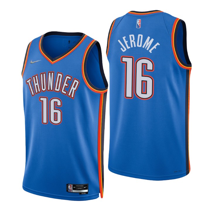 Nike Thunder #16 Ty Jerome Blue Men's 2022-23 NBA 75th Anniversary ...