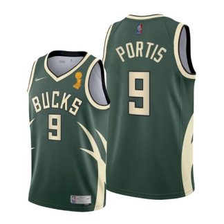 Nike Bucks #9 Bobby Portis 2022 NBA Finals Champions Swingman Earned ...
