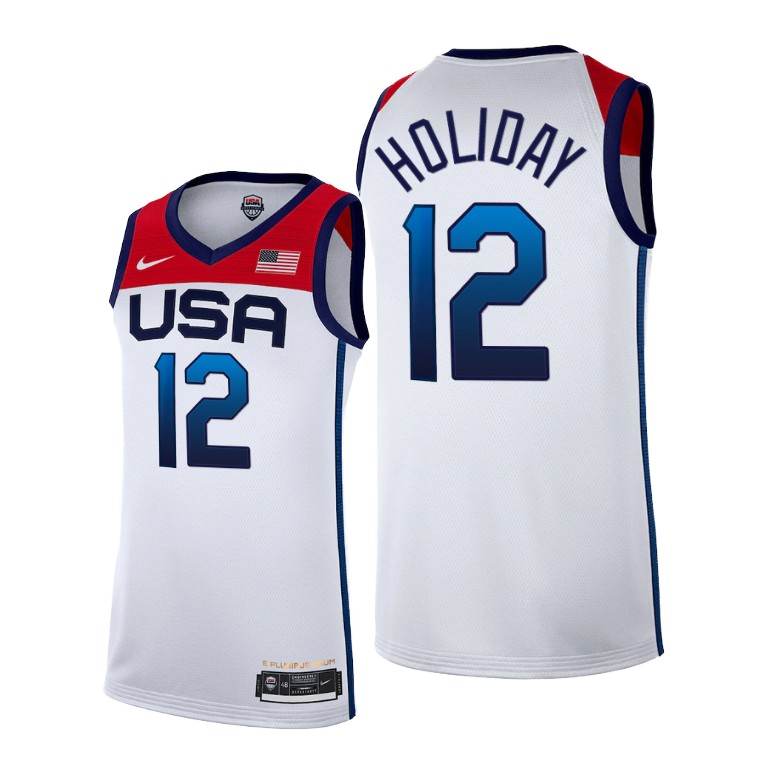 Men's Nike Jrue Holiday White USA Basketball 2022 Summer Olympics