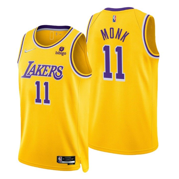 Nike Lakers #11 Malik Monk Gold Men's 2022-23 NBA 75th Anniversary ...
