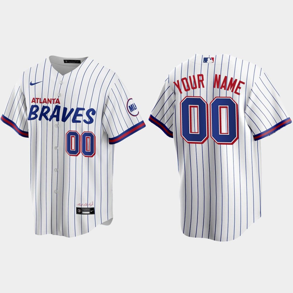 Atlanta Braves Custom White Men's Nike 2022 City Connect Replica MLB