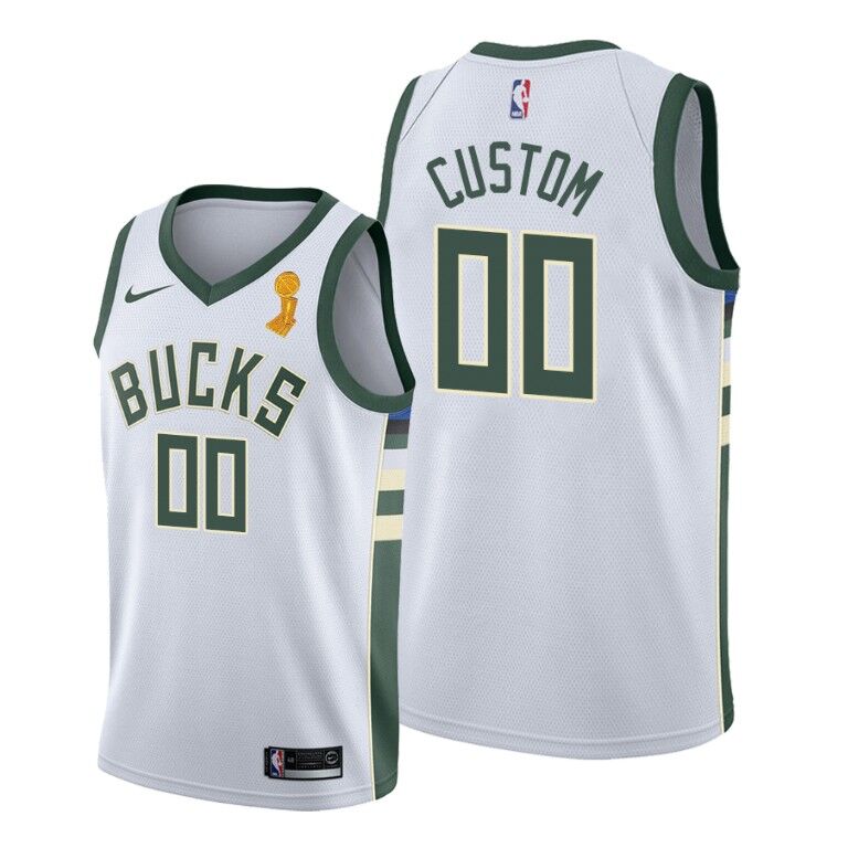 Nike Bucks Custom 2022 NBA Finals Champions Swingman Association ...