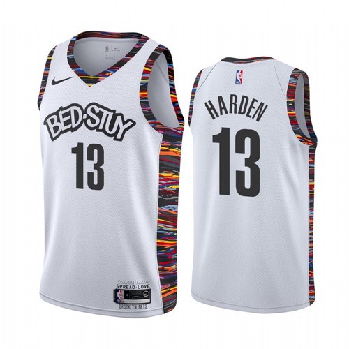 Nike Nets #8 Patty Mills Men's 2021-22 White BED-STUY City Edition ...