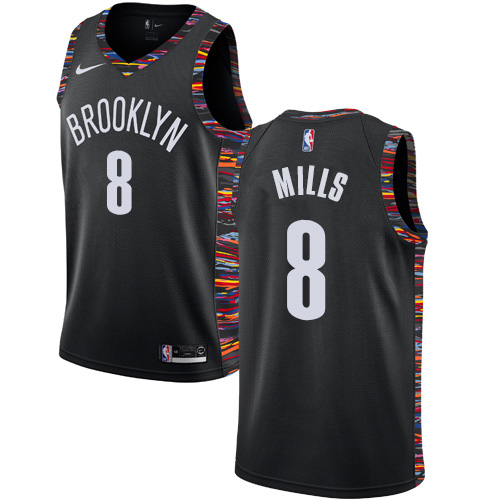 Nike Nets #8 Patty Mills Black NBA Swingman City Edition 2020-21 Jersey ...