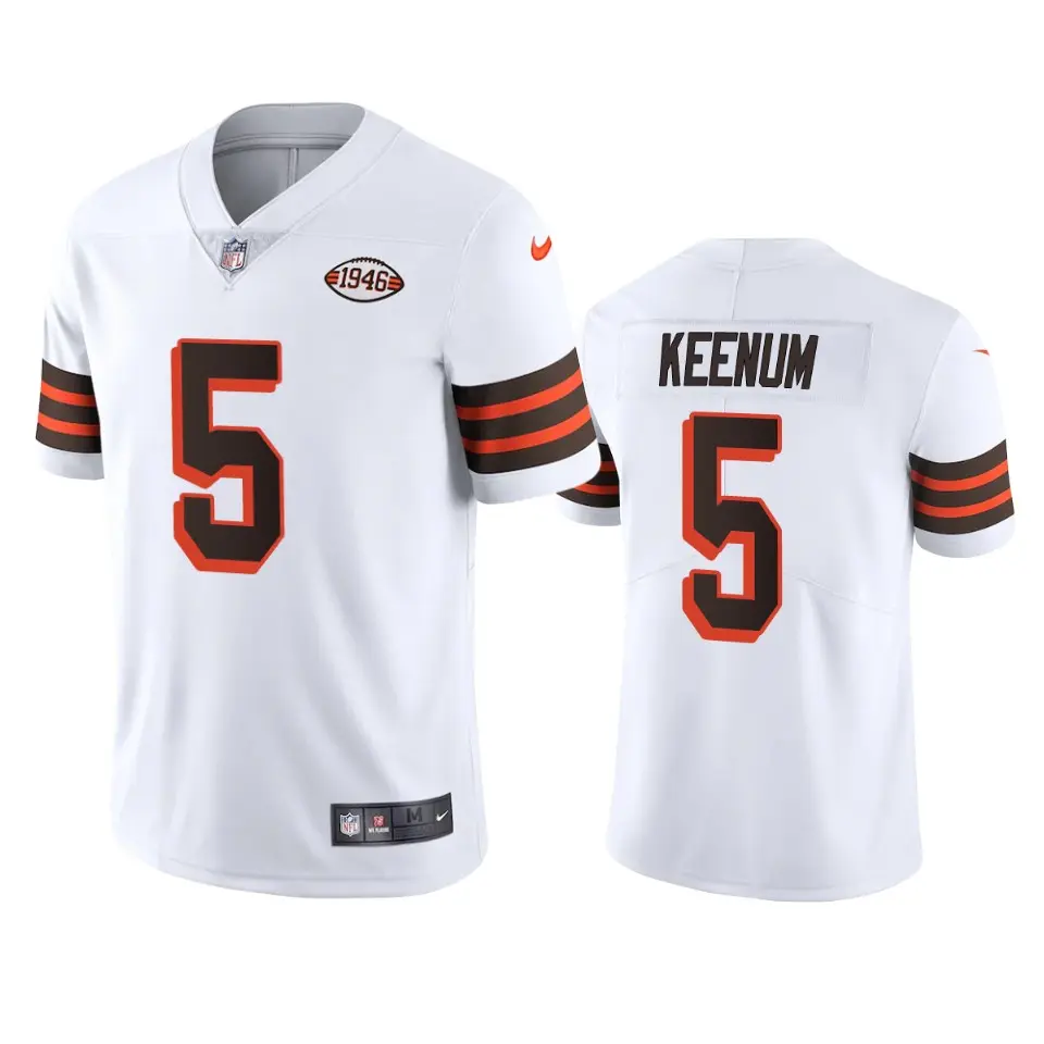 White Men's Case Keenum Cleveland Browns Elite Vapor Jersey