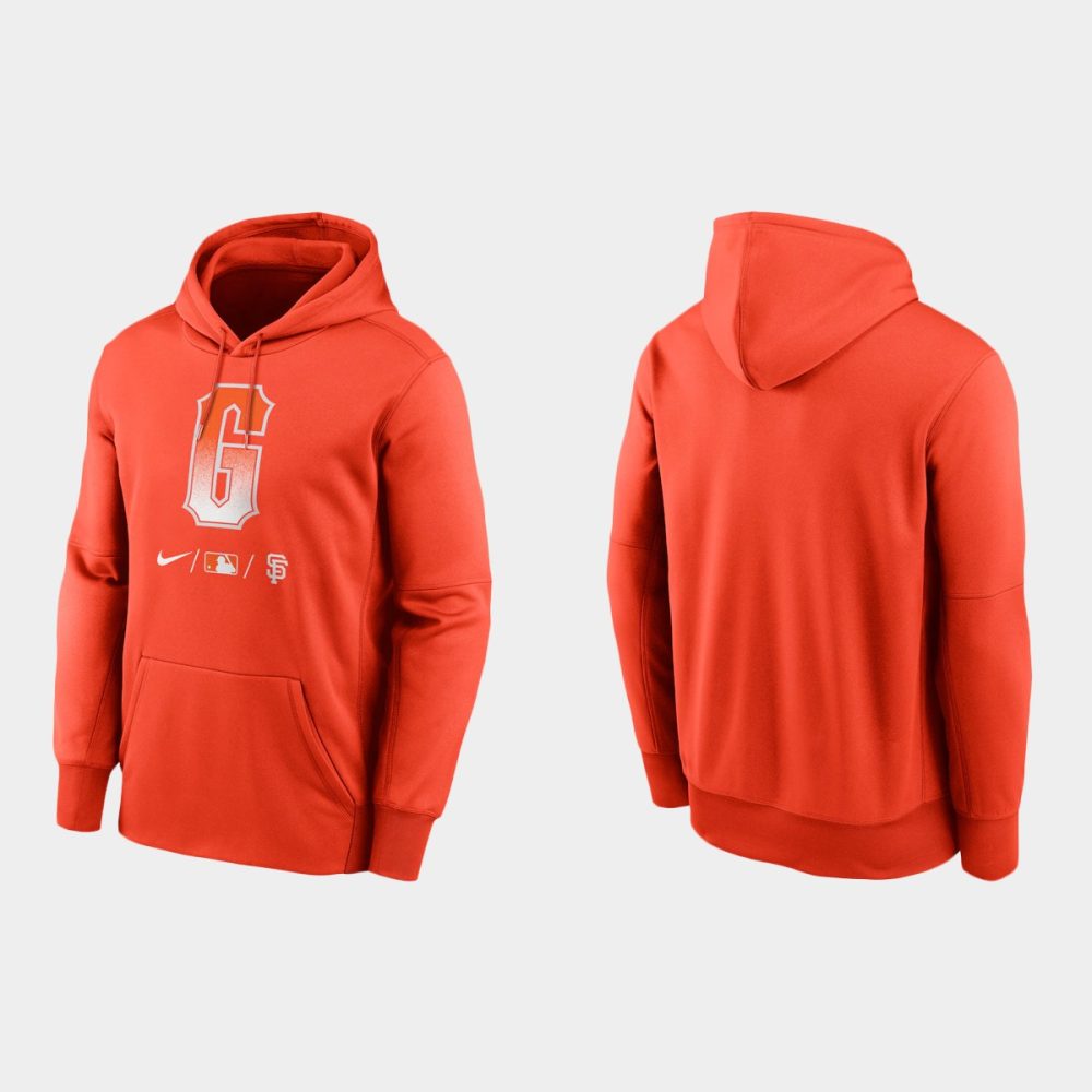 San Francisco Giants Men's 2022 City Connect Therma Pullover Orange Hoodie  - 60% Off Wholesale Jerseys Free Shipping With 10 PCS