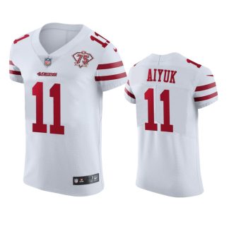 Men's San Francisco 49ers Brandon Aiyuk Nike White Vapor Limited Jersey