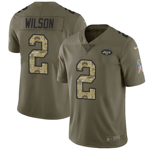 Nike Men's New York Jets Zach Wilson #2 Green Game Jersey