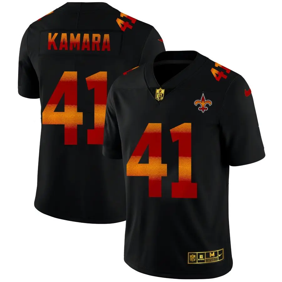 New Orleans New Orleans Saints #41 Alvin Kamara Men's Nike Flocked