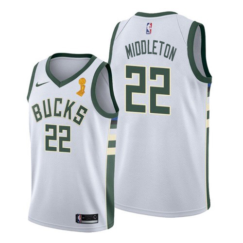 Nike Bucks #22 Khris Middleton Women's 2022 NBA Finals Champions ...