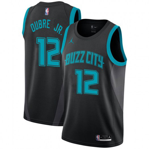 Nike Hornets #12 Kelly Oubre Jr. Youth Black NBA Jordan Swingman City ...