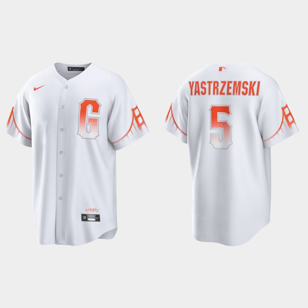 2022 Game Used City Connect Jersey worn by #5 Mike Yastrzemski on