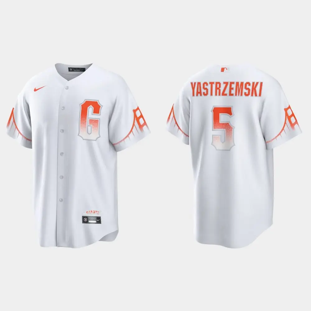 2022 Game Used City Connect Jersey worn by #5 Mike Yastrzemski on 4/12 vs.  SD - 2-5, RBI, R, 2B & 5/10 vs. COL - 1-5, 2B - Size 42