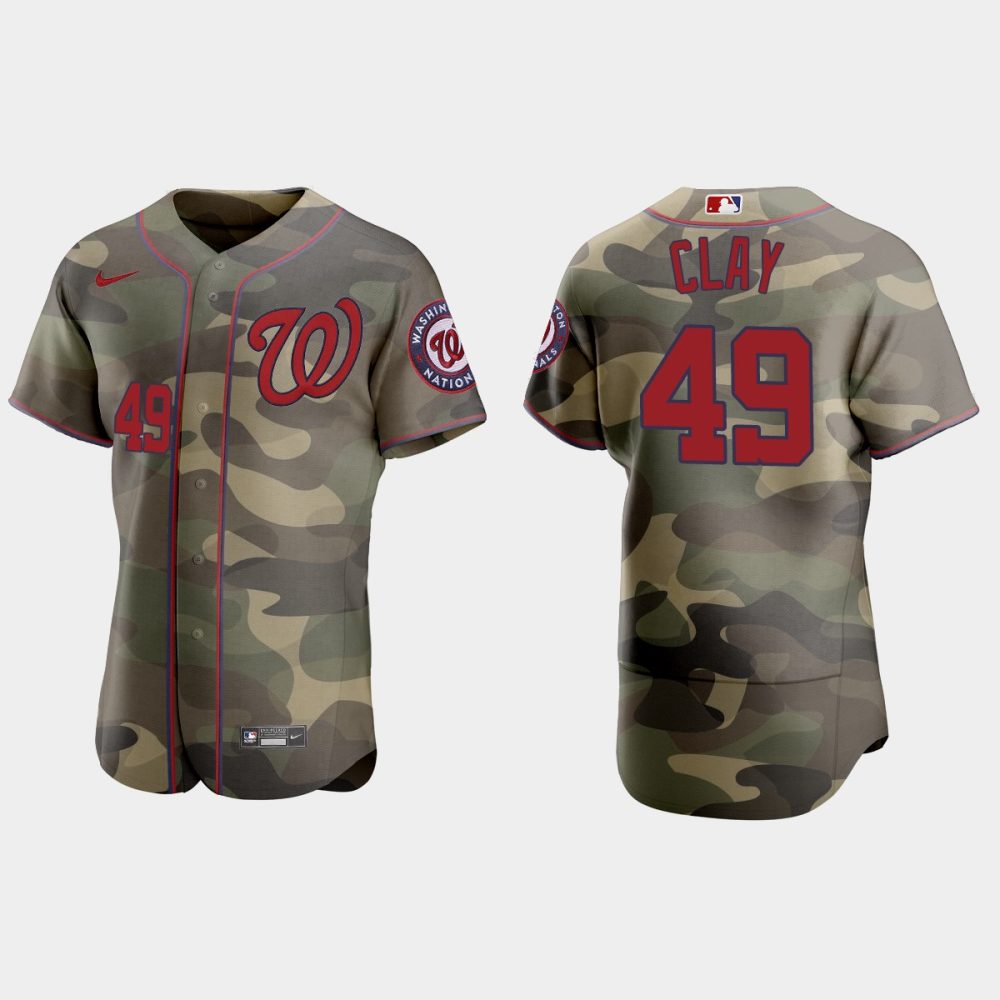 Washington Nationals #49 Sam Clay Men's Nike 2022 Armed Forces Day