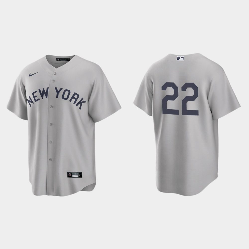 New York Yankees 22 Greg Allen Men's Nike Gray 2022 Field of Dreams