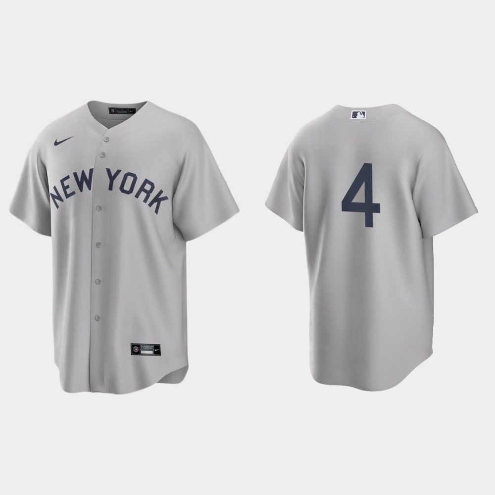 New York Yankees #4 Lou Gehrig Men's Nike Gray 2022 Field of Dreams ...