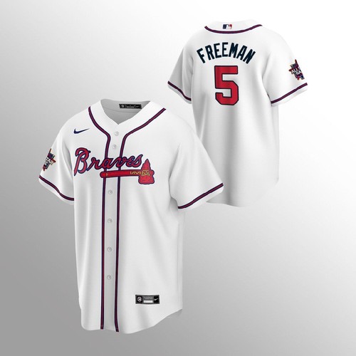 150th Anniversary Atlanta Braves #5 Freddie Freeman Los Bravos Jersey Red